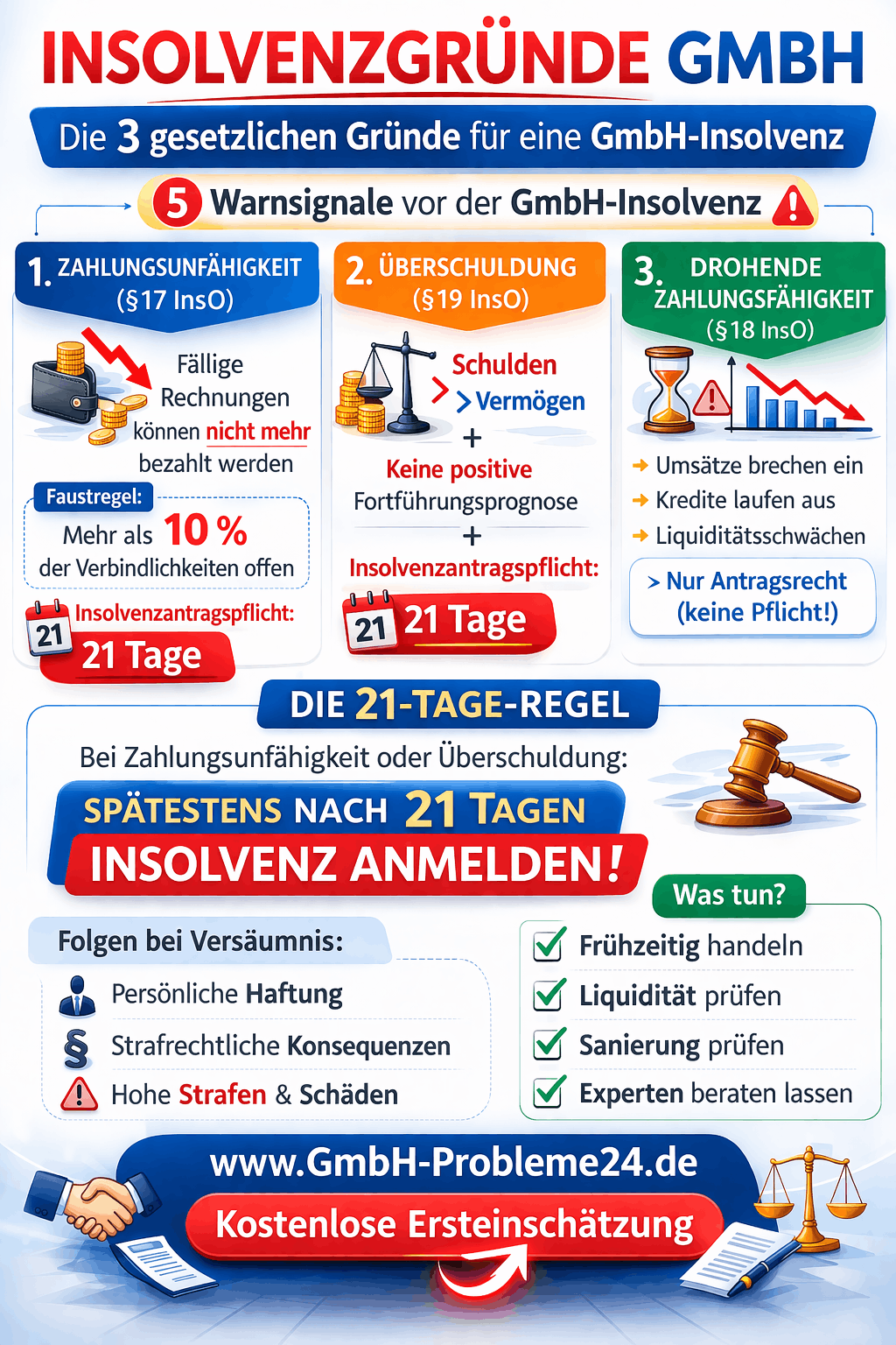 Insolvenzgründe GmbH Infografik