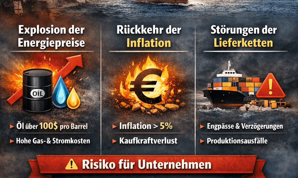 Krieg trifft deutsche Wirtschaft Infografik