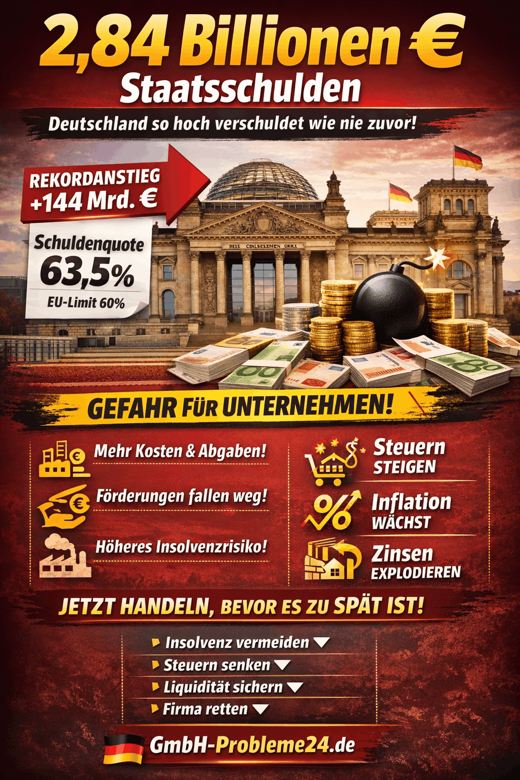 Staatsschulden Schuldenrekord Infografik