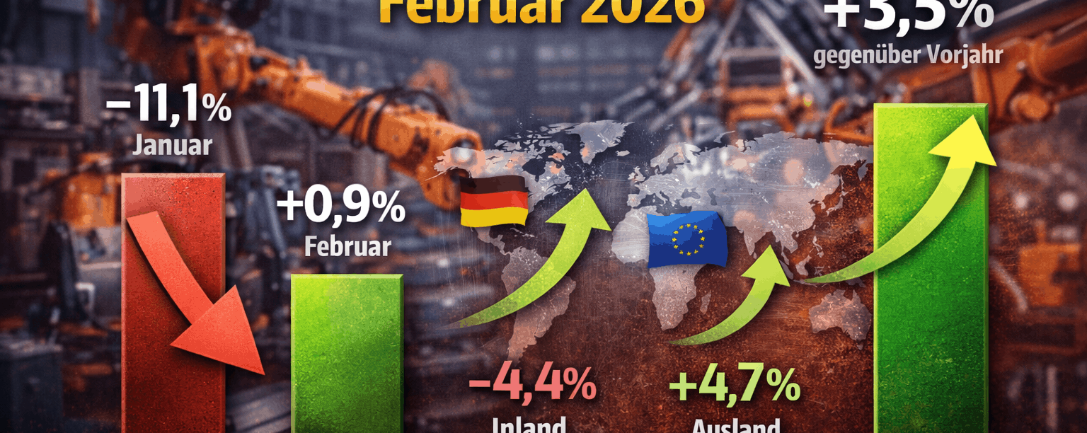 Auftragseingänge Februar 2026 Verarbeitenden Gewerbe