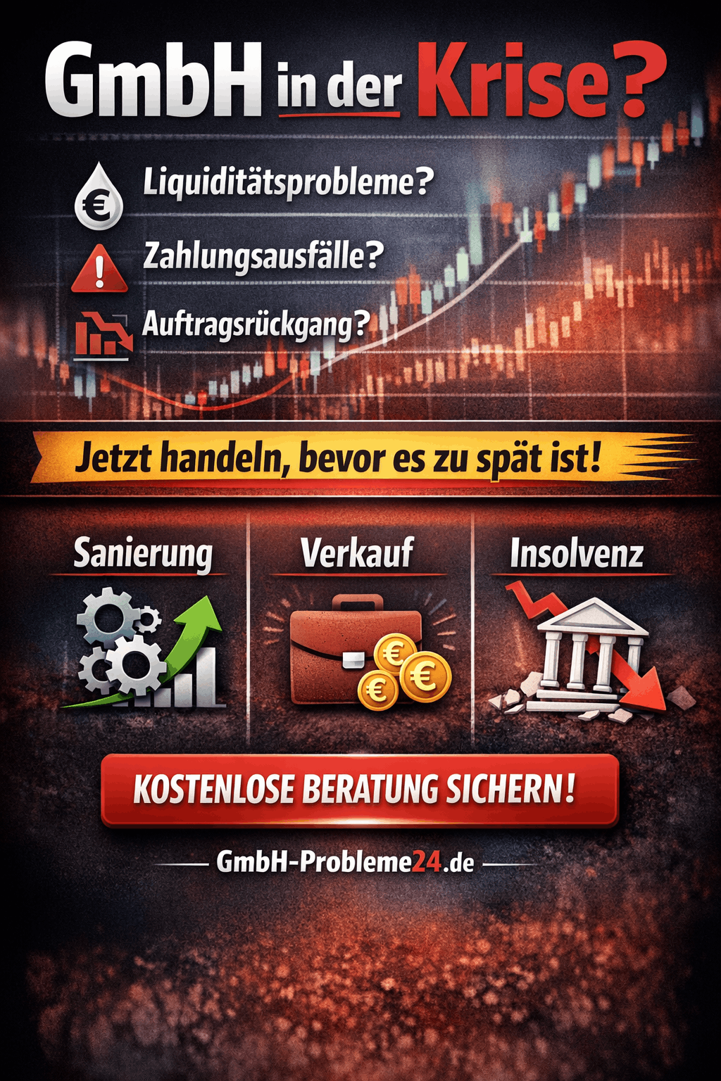 GmbH in der Krise Infografik GmbH in der Krise Infografik