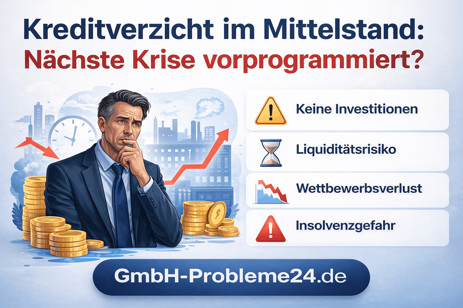 Mittelständler nehmen kaum Kredite auf