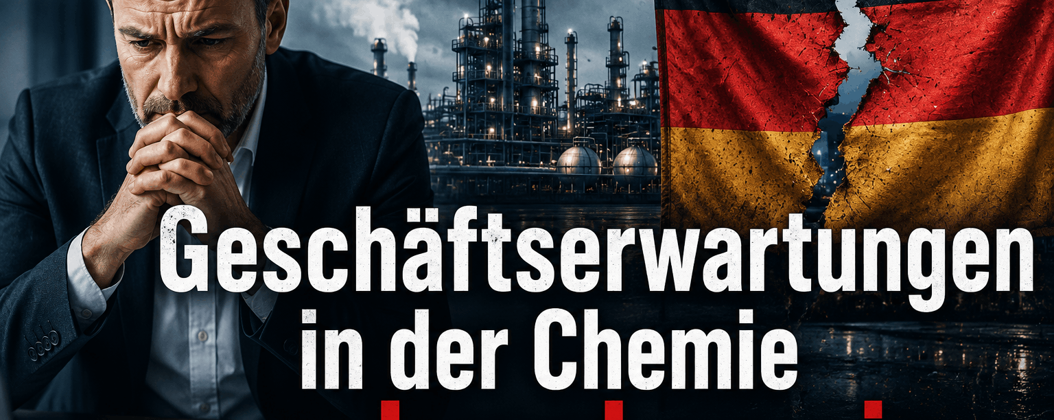 Geschäftserwartungen in der Chemie brechen ein