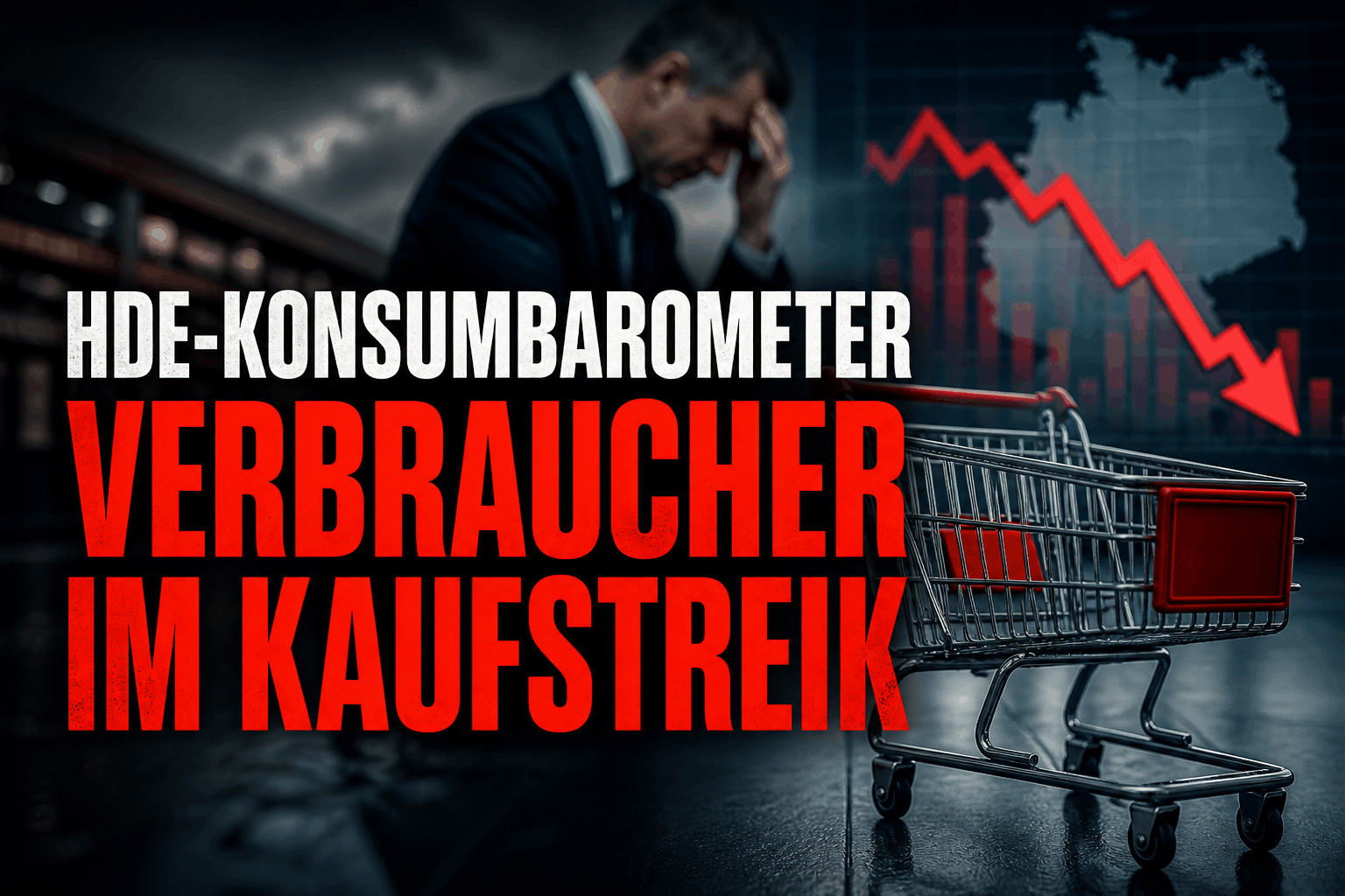 HDE-Konsumbarometer Verbraucher im Kaufstreik Infografik HDE-Konsumbarometer Verbraucher im Kaufstreik Infografik