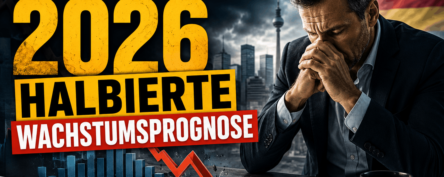 Konjunkturkrise 2026 - halbierte Wachstumsprognose