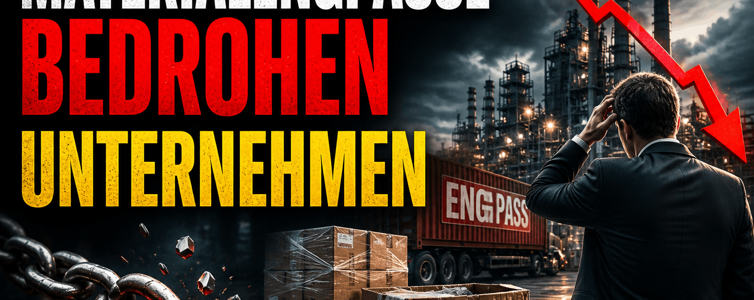 Materialengpässe bedrohen Unternehmen