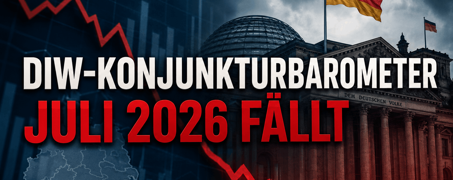 DIW-Konjunkturbarometer Juli 2026 fällt