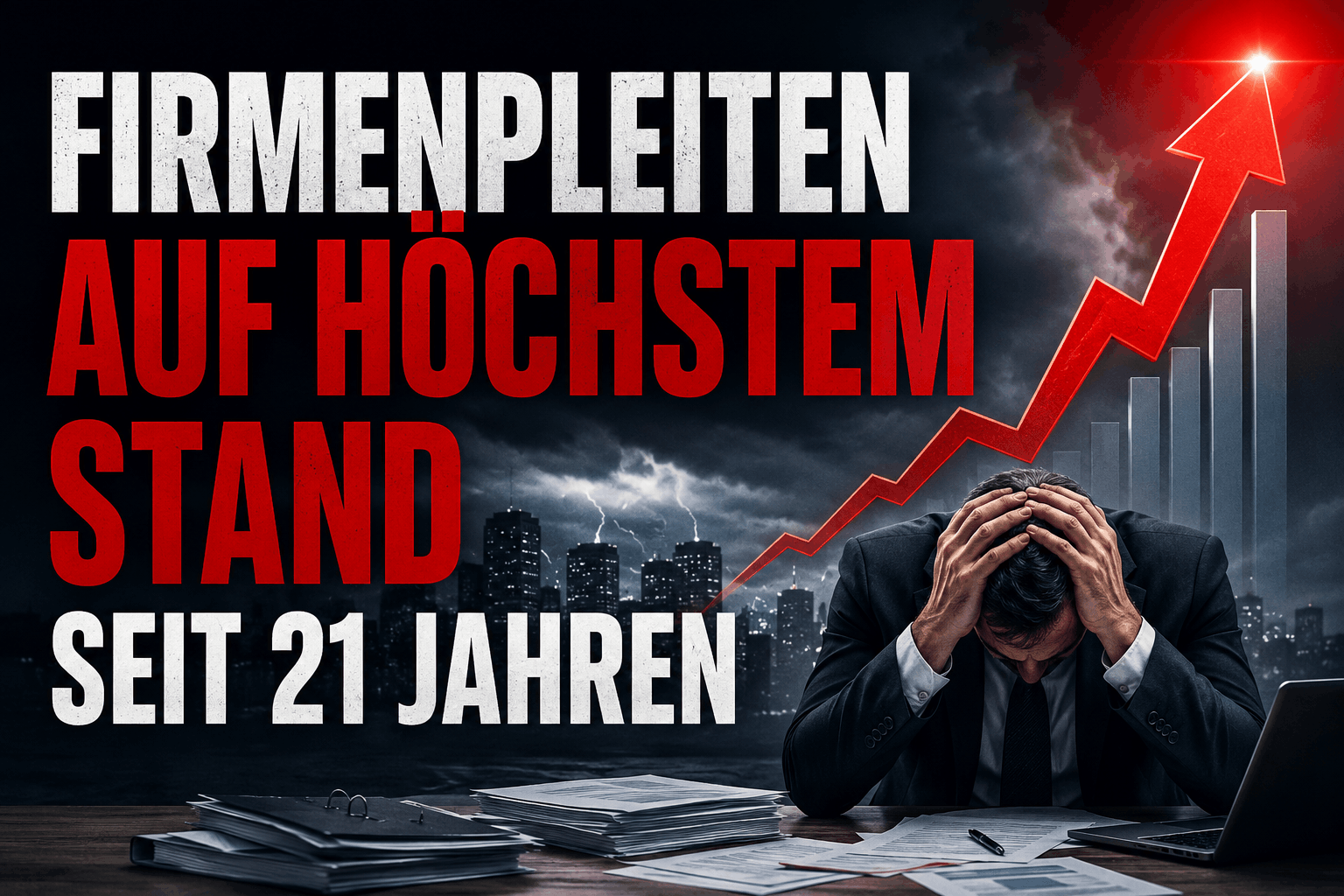 Firmenpleiten auf höchstem Stand seit 21 Jahren