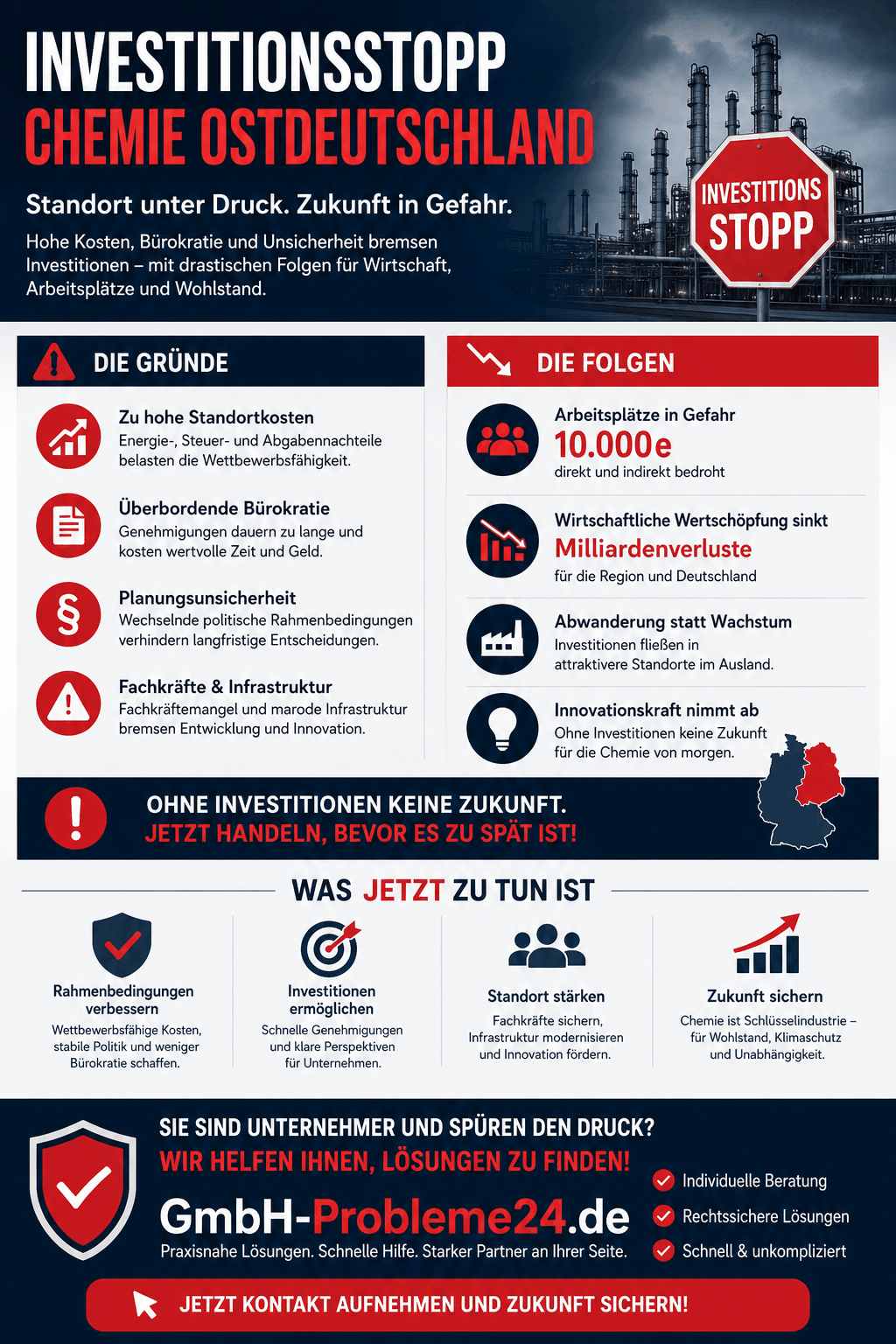 Investitionsstopp Chemie Ostdeutschland Infografik Investitionsstopp Chemie Ostdeutschland Infografik