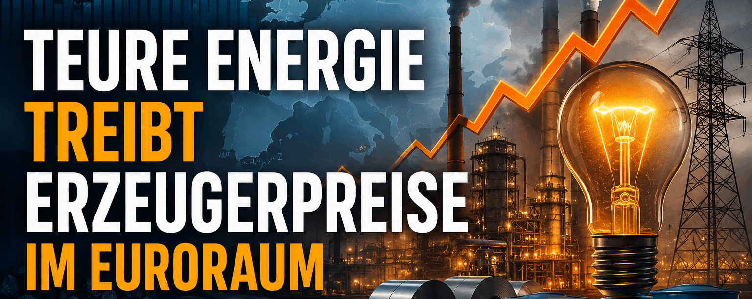 Teure Energie treibt Erzeugerpreise im Euroraum