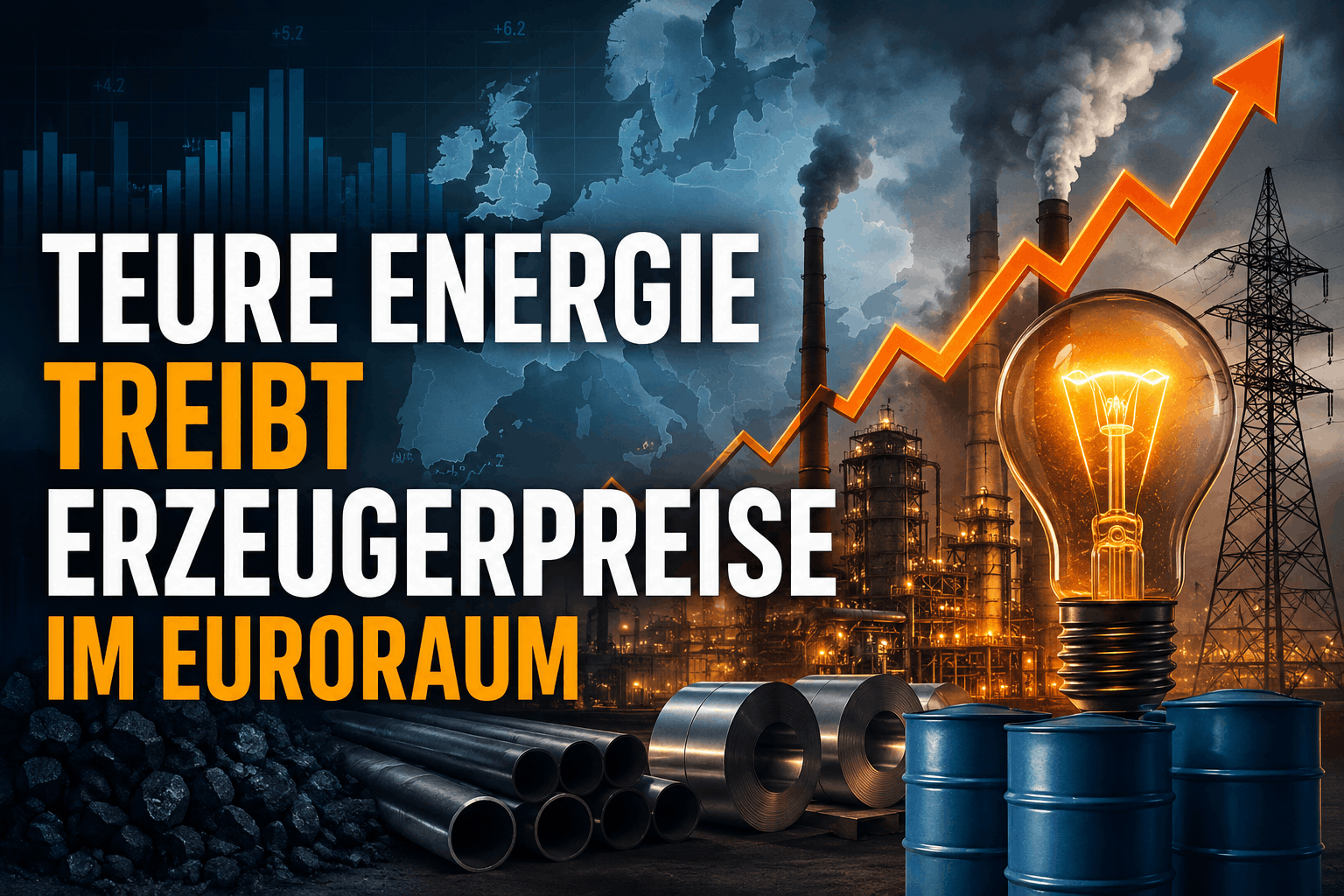 Teure Energie treibt Erzeugerpreise im Euroraum