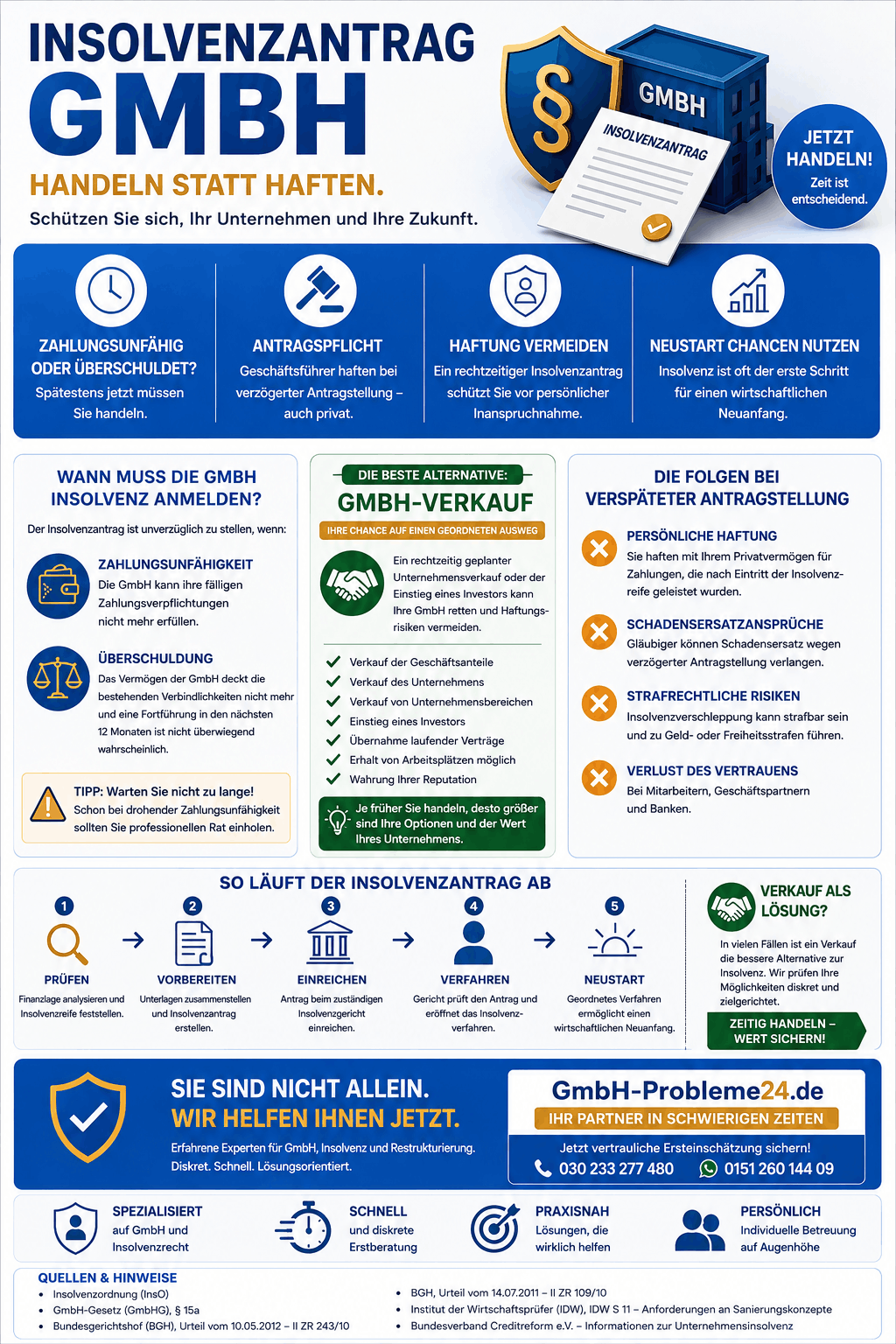 Insolvenzantrag GmbH Infografik Insolvenzantrag GmbH Infografik