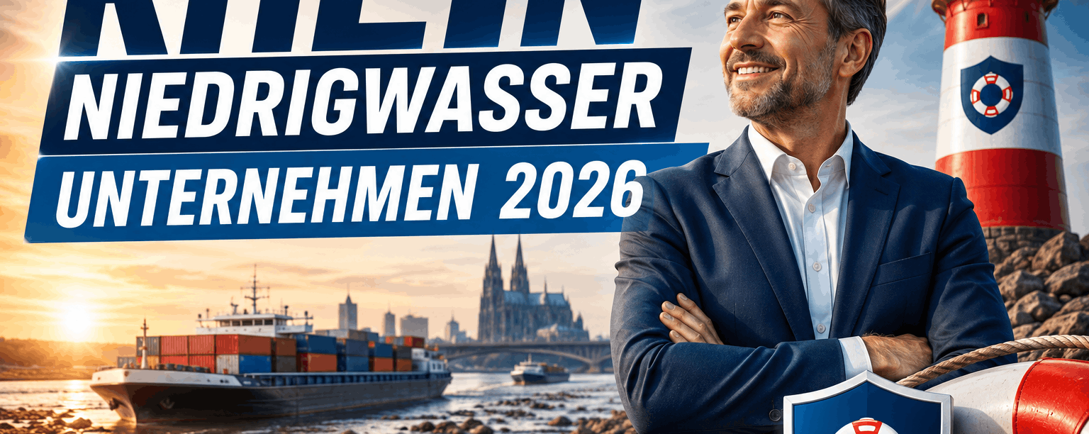 Rhein Niedrigwasser Unternehmen 2026