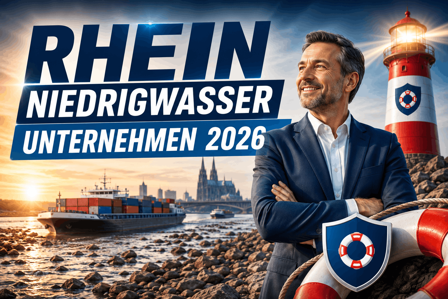 Rhein Niedrigwasser Unternehmen 2026