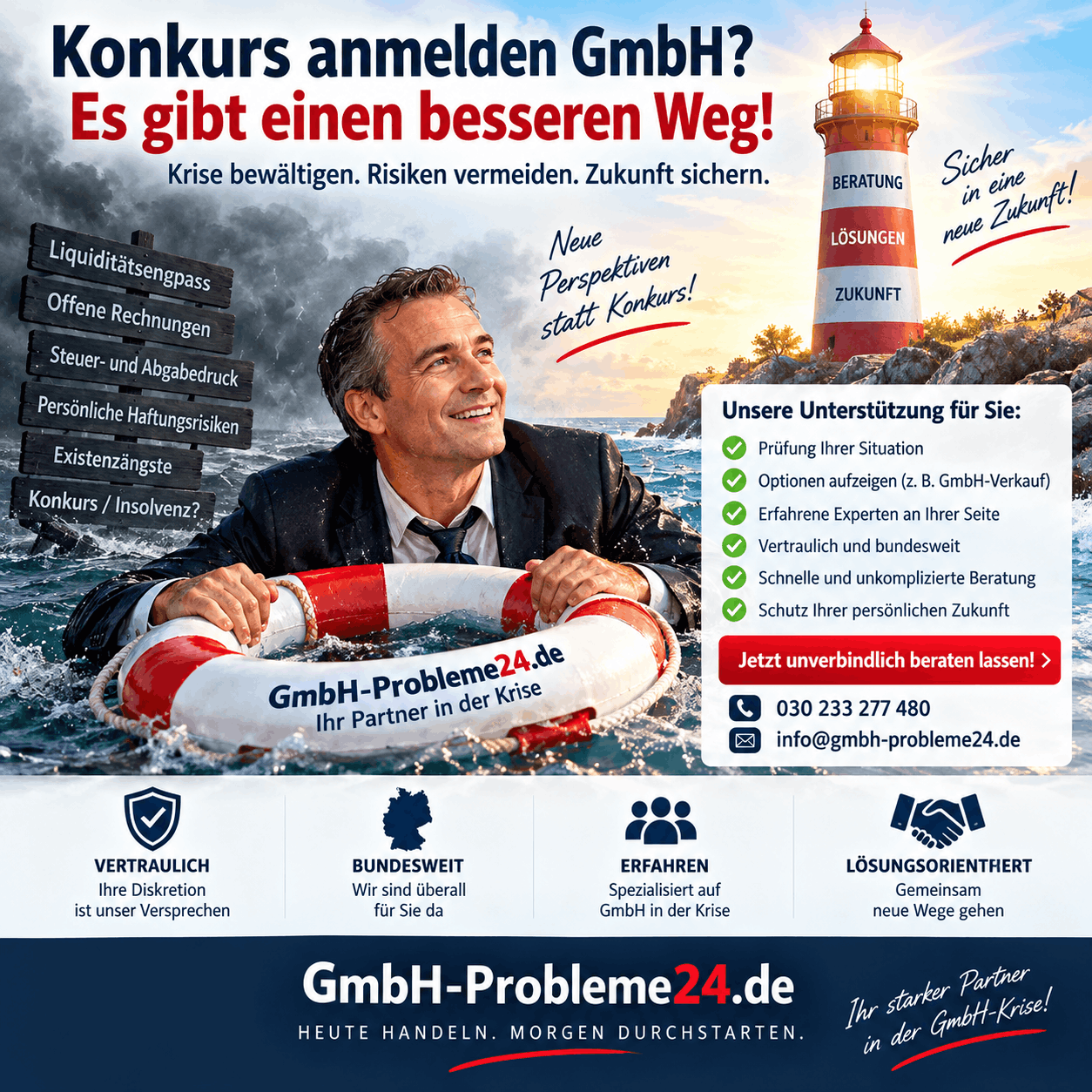 Konkurs anmelden GmbH Infografik Konkurs anmelden GmbH Infografik