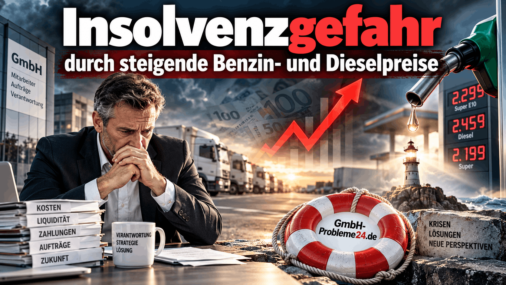 Insolvenzgefahr durch steigende Benzin- und Dieselpreise