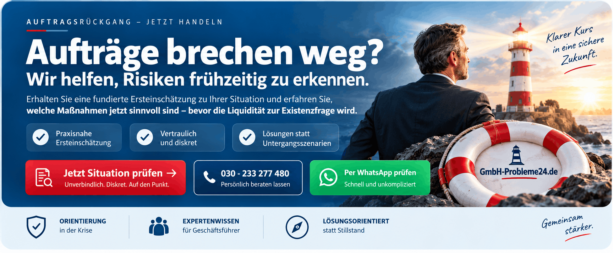 Klarer Kurs aus der GmbH Krise